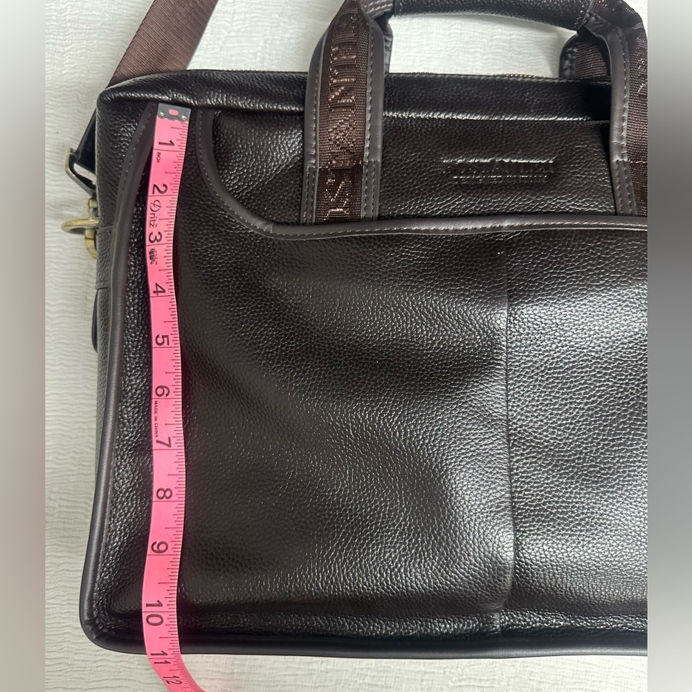 Classy Bostanten Dark Brown Leather Briefcase for Men or Women - Picture 5 of 12